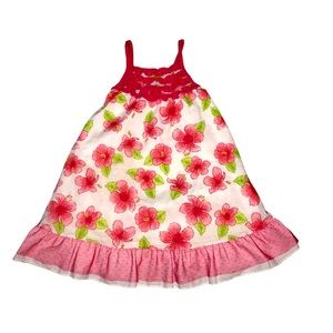 Penelope Mack 4 Girls Floral Dress Lace Ruffle